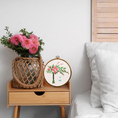9 Pcs Embroidery Hoop Frame Set Decorative Imitated Wood Embroidery Hoop Display Frame for Art Craft Sewing Decorative Ornaments, Circle, Oval, Octagonal Embroidery Hoops Zuaooz