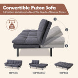 Hcore Futon Sofa Couch Bed,Convertible Futon Couch Bed,Memory Foam Futon Sleeper Sofa,Loveseat Sofa Bed,Small Splitback Polyester Modern Sofa for Living Room,Office,Apartment,Dark Grey Hcore