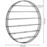 MyGift 12-Bottle Modern Black Metal Round Wall Mounted Wine Rack – 6-Tier Horizontal Storage Shelf for Kitchen, Living Room & Wine Cellar – Space-Saving Wall Decor & Cork Preservation MyGift