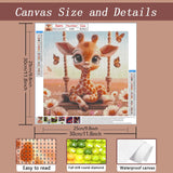 AMORARS 5D Diamond Painting Kit for Adults, Giraffe Swing Diamond Art Beginners - DIY Full Diamond Dot Animal Gem Art Paintings, Suitable Gifts, and Home Decoration Crafts, 12x12Inch AMORARS