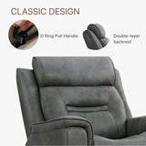 KISLOT Leather Recliner Chair, 360° Swivel Rocker for Adults Manual Rocking Reclining Chair with Adjustable Backrest Footrest for Living Room Bedroom Home Theater Seating KISLOT