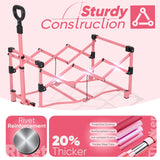 Sekey Collapsible Wagon Cart Foldable with 220LBS Weight Capacity, Lightweight Portable Folding Grocery Shopping Cart with Wheels for Camping Sports Beach and Shopping.Barbie Pink Sekey