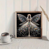 ZHUDENGXJL 5D Diamond Painting Kits for Adults,Colourful Angel Wings Fairy Diamond Art Kits for Adults,DIY Full Drill Diamond Dot Gem Art Kits for Adult Beginners,Wall Home Decor 12 X 12inch ZHUDENGXJL