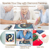 DIADAY Yin Yang Diamond Art Kits for Adults, Buddha & Mandala Diamond Painting Kits for Adults, 5D Full Drill Round Diamond Art, DIY Gem Craft Home Wall Decor Gift 12 x 12 Inches DIADAY