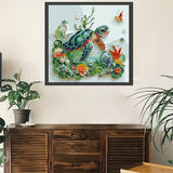 GEMFAMILY Paint by Numbers Kit for Adults Beginners, Animal Turtle Acrylic Adult Paint by Number Kits on Canvas,DIY Turtle Digital Oil Number Painting Kits for Home Decor 16X16inch GEMFAMILY