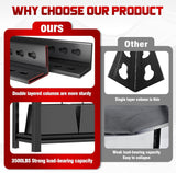 78"H Storage Shelves Metal Shelving Unit and Storage 5 Tier Utility Rack Shelf Organizer Adjustable Shelves for Garage, Basement, Pantry, Commercial, Warehouse, Industrial, Black(35.4"Wx12"Dx77.5"H) PRESTELION