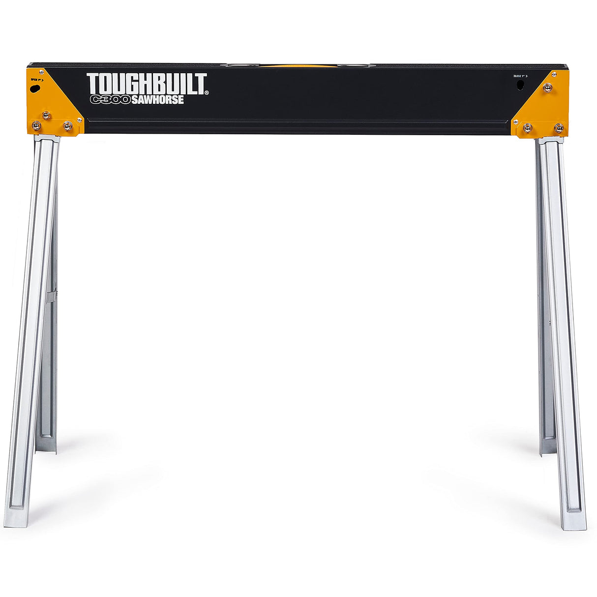 ToughBuilt - Folding Sawhorses/Jobsite Table - Sturdy, Durable, Lightweight, Heavy-Duty, 100% High Grade Steel, 1100lb Capacity, Easy Carry Handle - (TB-C300-2) - 2 Pack ToughBuilt