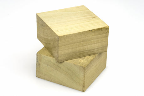 Exotic Wood Zone's Yellow Poplar Bowl Blanks | Turning Wood Blanks | Turning Wood for Lathe Craftsmanship (2, 4" x 4" x 2") Exotic Wood Zone