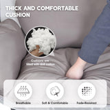 PayLessHere Egg Chair with Comfy Cushions Indoor Outdoor Hanging Chair Sturdy Heavy Duty Hammock Chair with Stand Cushions Breathable Fabric Cover for Patio Bedroom Garden Poolside, Grey PayLessHere