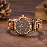 LeeEv Wooden Watches Uwood Series 40 mm Unisex Natural Handmade Wood Watch with Gift Box & Band Adjustable LeeEv