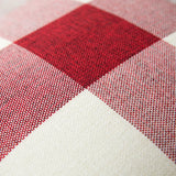 MIULEE Pack of 2 Christmas Classic Farmhouse Buffalo Check Plaids Linen Soft Soild Decorative Square Porch Throw Pillow Covers Home Decor Cushion Case for Sofa Bedroom 18x18 Inch, White and Red MIULEE