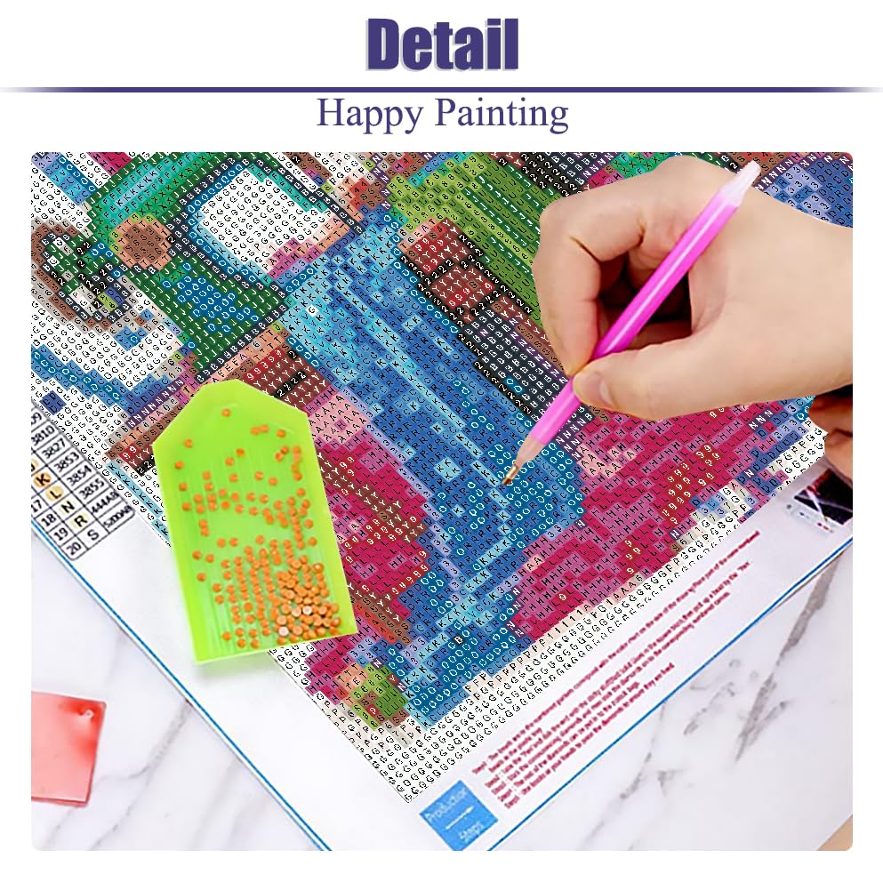 DIY Diamond Art Kits for Adults,Diamond Painting Kits for Adults,Simple Cartoon Grandma Full Drill Diamond Paintings for Beginners, 5D Paint with Diamonds Pictures Gem DIY Crafts Kits 14X14 Inch uuxsretaio