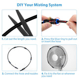 lifeegrn Misting Cooling System, Outdoor Misting System for Patio, 40 FT Misting Line+10 Mist Nozzles+3/4"Brass Adapter,Outdoor Mister System for Patio Garden Trampoline Greenhouse lifeegrn