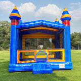 Commercial Grade Bounce House Big Inflatable for Kids and Adults with Blower&Basketball Hoop for Outdoor Indoor, Bouncer Jumper, Birthday Party, Rental Grade (Blue + Yellow, 13ftx13ftx14ft) INFLATABLEGAGA