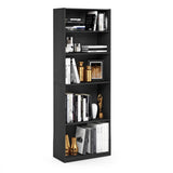 FURINNO JAYA Simply Home 5-Shelf Bookcase, 5-Tier, Black Furinno