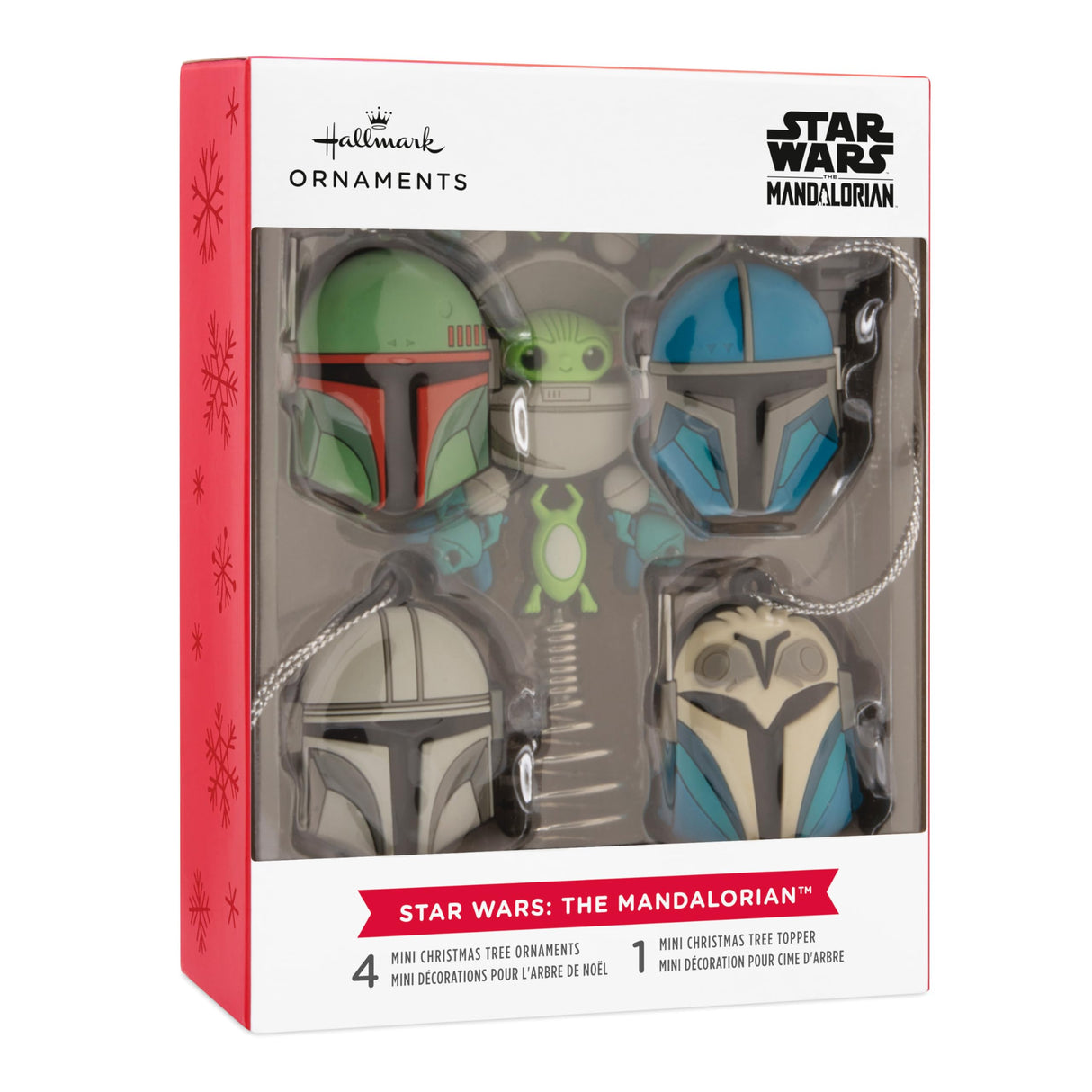 Hallmark Star Wars: The Mandalorian Mini Christmas Tree Topper and Ornaments, Set of 5 Hallmark