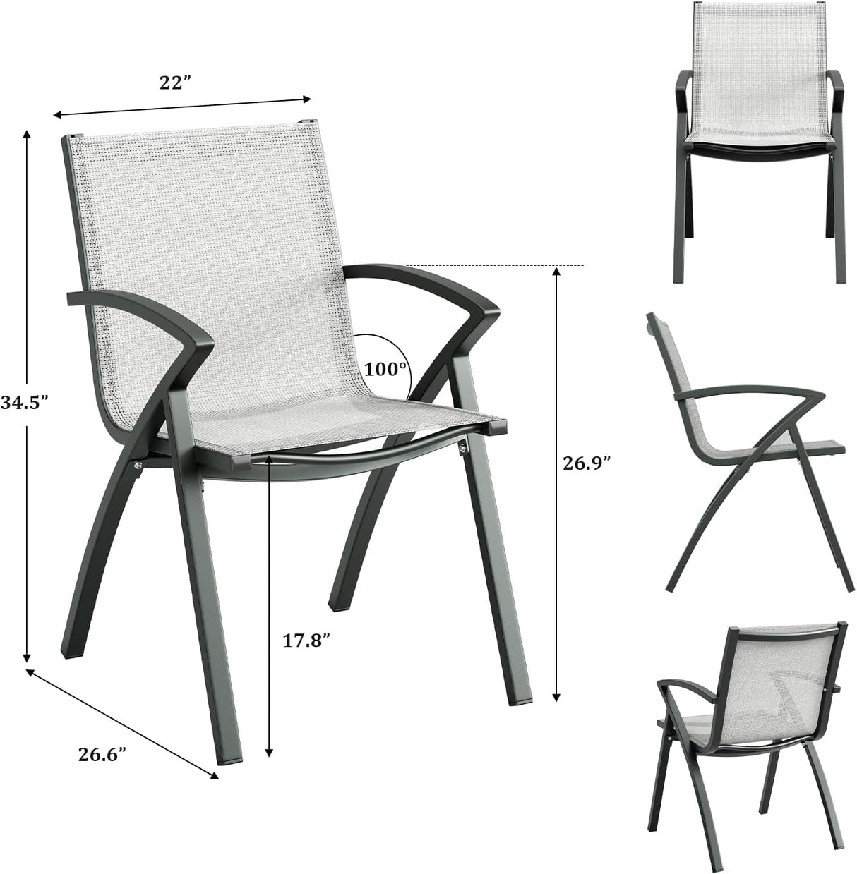 SLEKVERSA 9 Piece Outdoor Patio Dining Set with Umbrella Hole, Outdoor Dining Set with 71" Aluminum Table & Aluminum Sling Back Chair, Outdoor Patio Furniture Sets for 8 People (9 Piece) SLEKVERSA