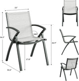 SLEKVERSA 9 Piece Outdoor Patio Dining Set with Umbrella Hole, Outdoor Dining Set with 71" Aluminum Table & Aluminum Sling Back Chair, Outdoor Patio Furniture Sets for 8 People (9 Piece) SLEKVERSA