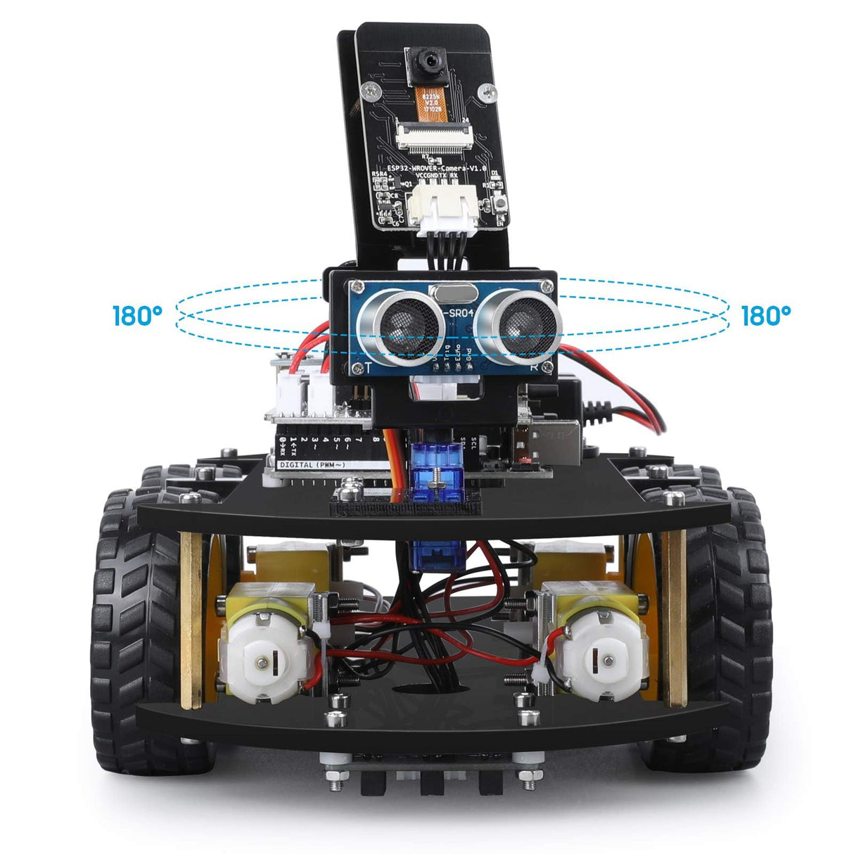 ELEGOO UNO R3 Smart Robot Car Kit V4 for Arduino Robotics for Kids Ages 8-12 12-16 STEM Science Kits Coding Gifts for 8 9 10 11 12 13 14 15 16 Year Old Boys Girls Teens Cool Engineering Building Toys ELEGOO