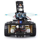 ELEGOO UNO R3 Smart Robot Car Kit V4 for Arduino Robotics for Kids Ages 8-12 12-16 STEM Science Kits Coding Gifts for 8 9 10 11 12 13 14 15 16 Year Old Boys Girls Teens Cool Engineering Building Toys ELEGOO