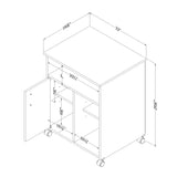 South Shore Axess Printer Cart, Royal Cherry South Shore