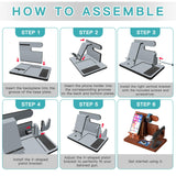 Wood Gun Holder Mens Gift Phone Wallet Docking Station Military Watch Night Stand Key Holder Side Table Charging Station Portable small item storage station DUXCIYHTA