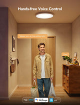 Govee Smart Ceiling Light, RGBIC LED Ceiling Light Fixture, 2400LM Flush Mount Light Fixture, DIY Colors, Works with Alexa, 2200K-6500K Ceiling Lights for Bedroom, Living Room, 12 Inch, 1 Pack Govee