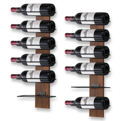 CBYJK Wine Rack Wall Mounted, Wall Wine Rack for 12 Wine Bottles, Wood Wine Racks for Wall, Wall Mounted Wine Rack for Bar, Cellars, Kitchen, Dining