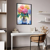 Hydrangea Diamond Painting Kits for Adults-Flowers Diamond Art Kits for Adults,5D Diamond Painting Flowers,DIY Full Drill Diamond Painting Flower Gem Art and Crafts 12x16inch Ausanrl