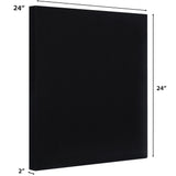 ATS Acoustics Sound Dampening Acoustic Panel, Fire Rated Professional Studio Quality 24" x 24" x 2" Square Edge (Pitch) ATS Acoustics