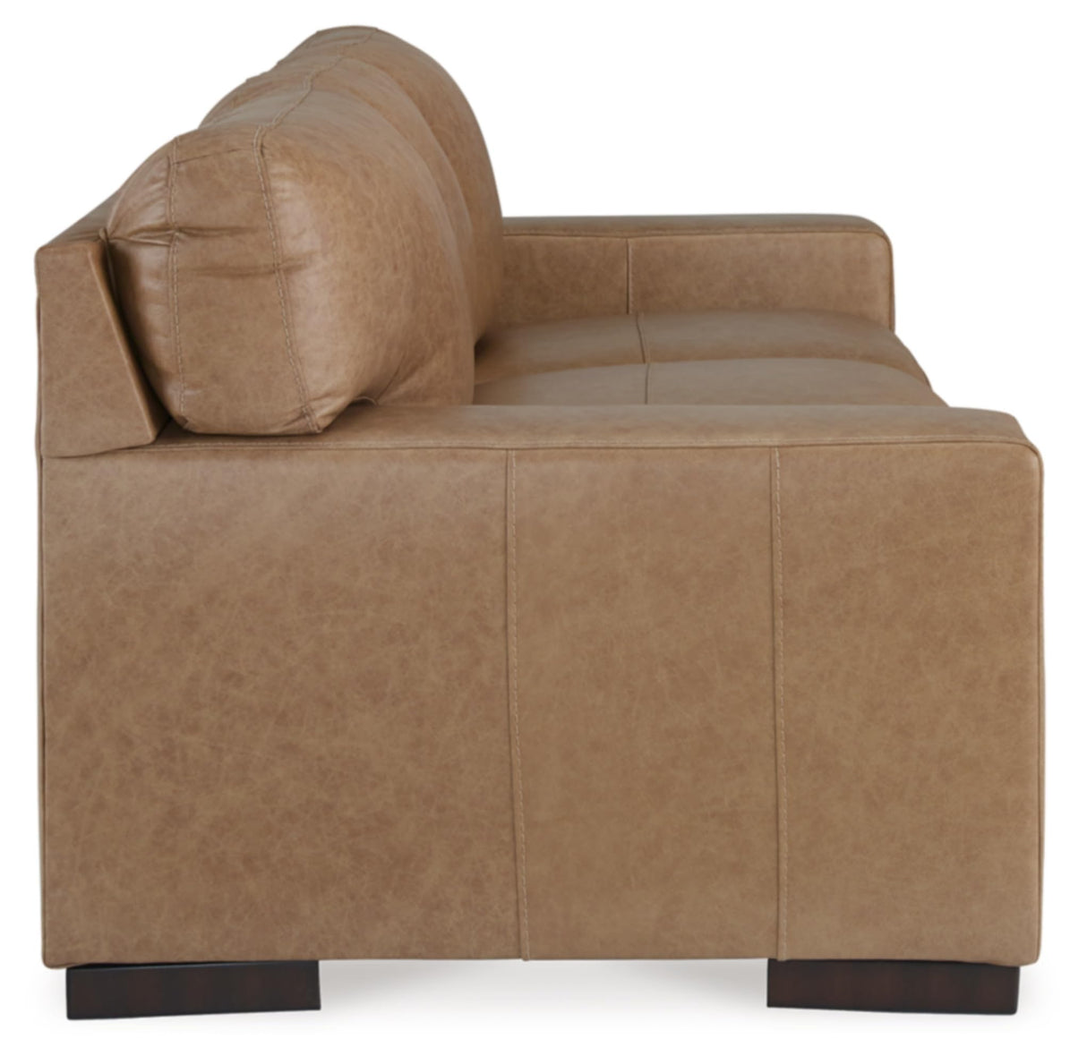 Signature Design by Ashley Lombardia Contemporary Leather Match Sofa, Light Brown Signature Design by Ashley