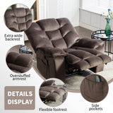 HAOMARKETS Oversized Power Recliner Chair with Massage and Heat Set of 2, 41" Wide Electric Reclining Chairs with USB Port, Breathable Fabric Overstuffed Reclining Sofa for Living Room Bedroom HAOMARKETS