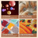 SJUTOUCI Diamond Art Painting Kits for Adults, Dog Diamond Art Kits for Beginners, 5D DIY Full Drill Gem Craft for Home Decor Gift 11.8x11.8inch, Animal SJUTOUCI