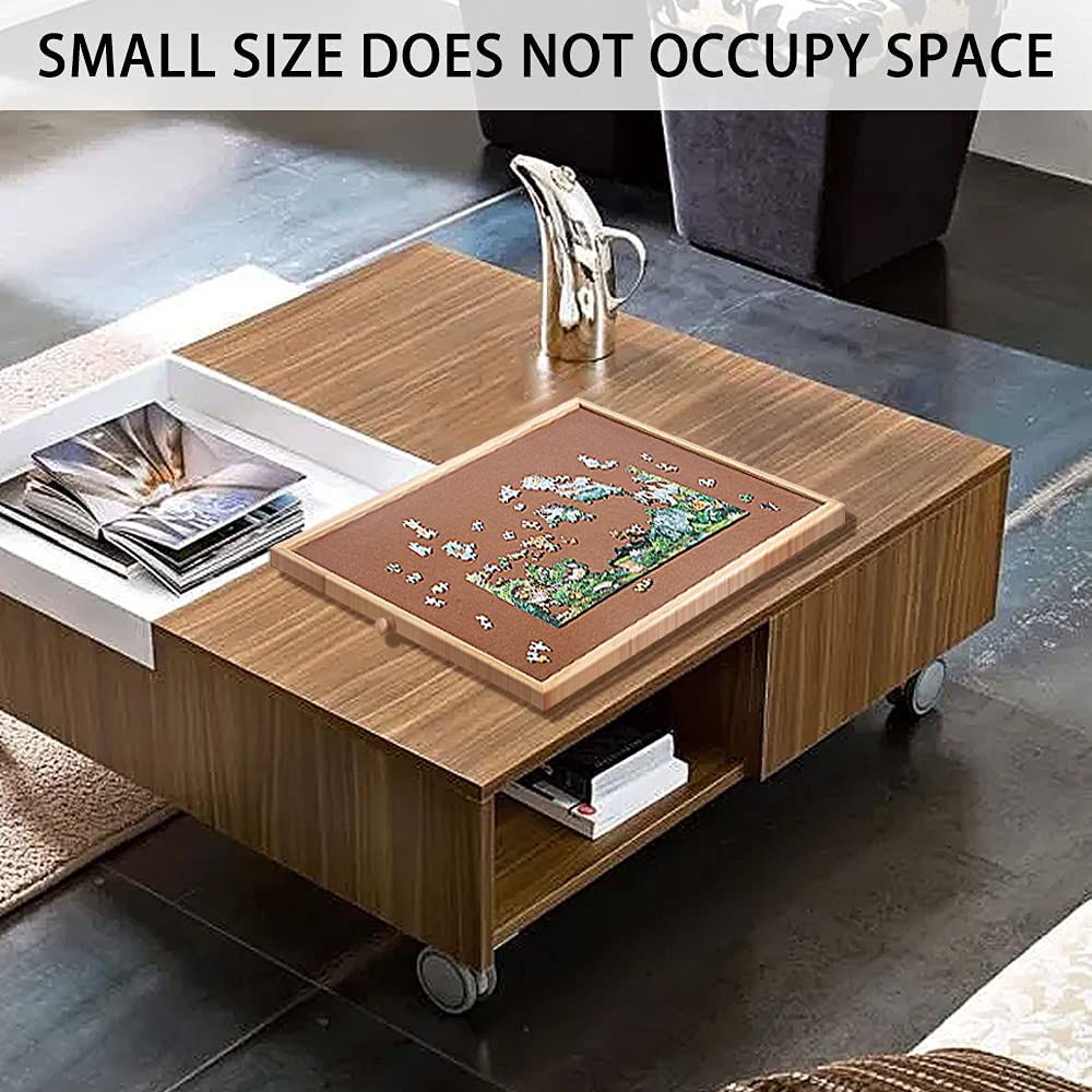 Puzzle Tables for Drawers, Small Jigsaw Puzzle Board 12 inch X 17.3 inch Portable Puzzle Plateau with Storage Drawers Smooth Fiberboard Work Surface for Games and Puzzles - WoodArtSupply