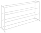 Whitmor 4 Tier 20 Pair Floor Shoe Rack - White Whitmor