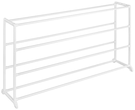 Whitmor 4 Tier 20 Pair Floor Shoe Rack - White Whitmor