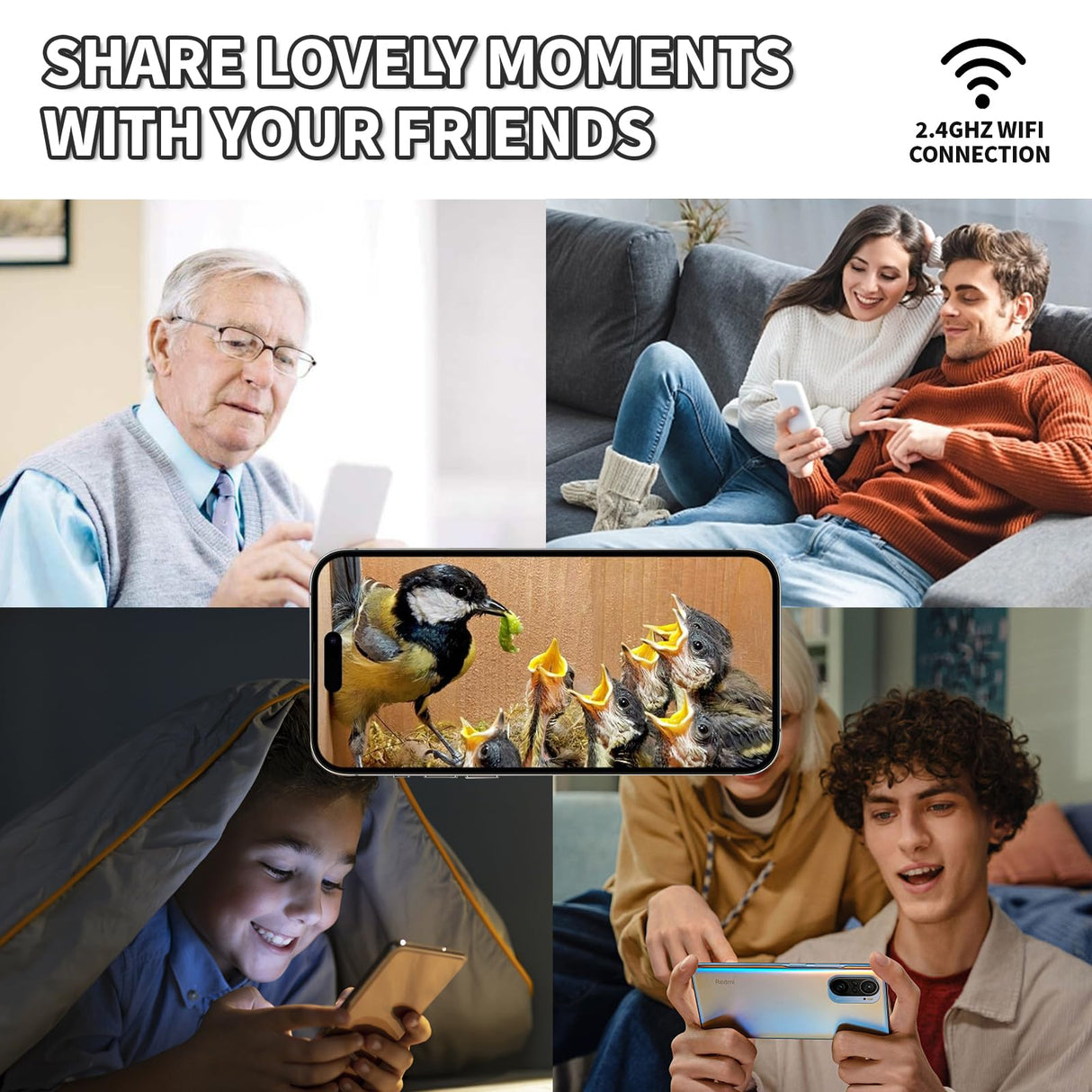 Q-DIRT PRO Smart Bird House Camera Solar Powered, 1080p HD Wireless Birdhouses for Outdoors, Auto Capture Bird Videos & Motion Detectio and App Notify, Bird House Box Present for Wild Birds Q-DIRT PRO