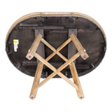 Quarte Farmhouse Round Extendable Dining Table with 16" Leaf Wood Kitchen Table Quarte