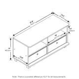 Furinno Andrey Entertainment Center with Bin Drawers, Dark Espresso Furinno