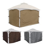 APEX GARDEN Four-Side Privacy Curtain Set for 10-Ft x 12-Ft Gazebo (Brown) APEX GARDEN
