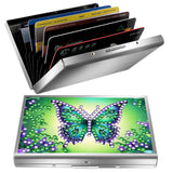 POETRYDRAW Diamond Art Painting Credit cards Holder – Butterfly Rhinestone Stainless Steel Wallet & Coins Purse for Adults, Beginners Art Craft Kit POETRYDRAW