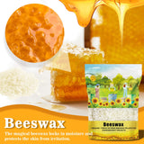 CARGEN White Beeswax Pellets - 428g Beeswax Pastilles Bulk Bees Wax Pellets Triple Filtered for DIY Making Candles Skin Care Lip Balm Soap Lotion and Soap Making Supplies CARGEN