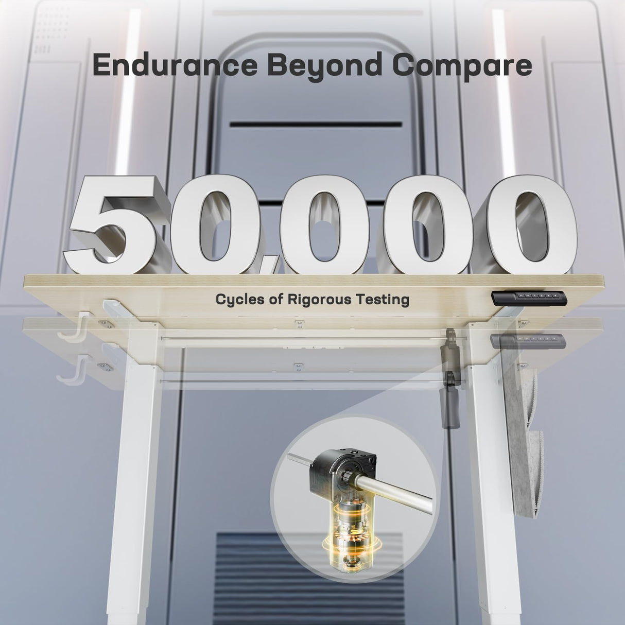 Marsail Standing Desk Adjustable Height Home Office Desk,‎48x24 Inch Electric Standing Desk, Stand up Desk with Storage Bag,Headphone Hook for Computer Workstations Desk Memory Preset Marsail