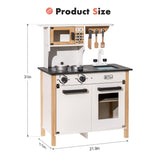 ROBUD Wooden Play Kitchen, Kids Kitchen Playset with Realistic Design, Toy Kitchen Gift for Boys and Girls, Age 3+ ROBUD