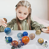 Solar System Planets Toys for Kids, STEM Educational Sensory Toys for Autistic Children Non-Toxic, Space Astronaut Slime Ball Alien Monster Toy Set with Mesh Storing Bag for 3-5-8-10 Boy Girls COOLDUCK