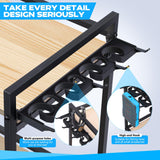 PLUSINNO 3 Tier Fishing Rod Holder, Fishing Pole Holders for Garage, Fishing Rod Rack Fishing Rod Storage Up to 8 Rods, Fishing Gear Tackle Box Fishing Equipment Organizers, Fishing Gifts for Men PLUSINNO