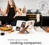 Willow & Croft Cook Book Stand. Rustic Farmhouse Plate Display Stand, Photo Picture Frame Display Stand, Cookbook Holder, Recipe Book Holder. Distressed Cookbook Stand for Kitchen Counter. Home Decor. Willow & Croft