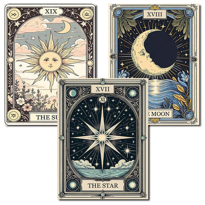 Axquilon 3 Pack Diamond Art Kits for Adults, Tarot Diamond Painting Kits for Adults Beginner, DIY 5D Full Drill Gem Art for Home Wall Decor 12x16 inch