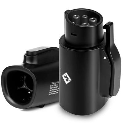 EVCUBNB Tesla to J1772 Adapter, for All J1772 EV, 80A 250V Max, Portable and Outdoor EV Adapter, for Tesla High Powered Connectors, Destination Charger, Mobile Charger, Wall Charger, (Black)