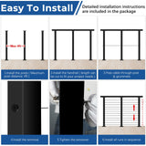 Zylorix 16ft-20ft Complete Set Cable Railing System, 42" Black T304 Stainless Steel Cable Railing Posts Kit with Adjustable Handrail Cable Rail, One-Stop Super Easy DIY for Outdoor Level Decks Zylorix